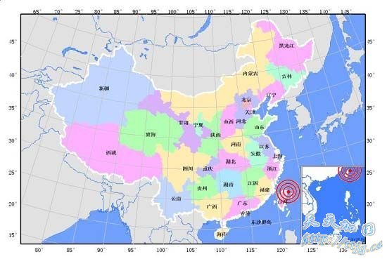 台湾宜兰县附近海域发生5.3级地震