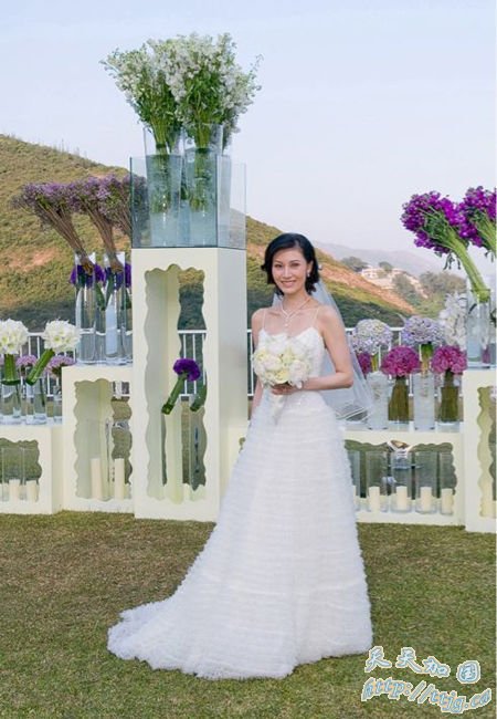 李嘉欣结婚两周年 自曝珍藏婚纱照(图)
